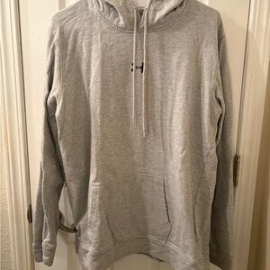 Under Armour Light Gray Pullover Hoodie with Subtle Logo